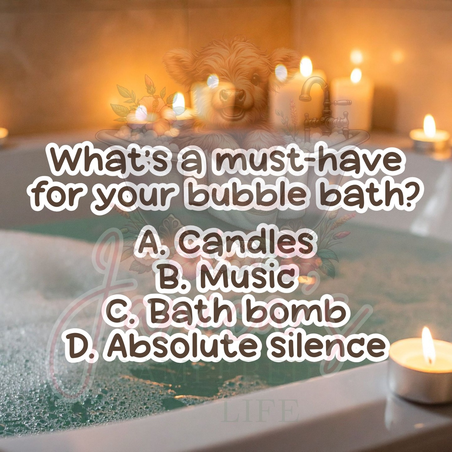 What’s a must-have for your bubble bath? 🛀