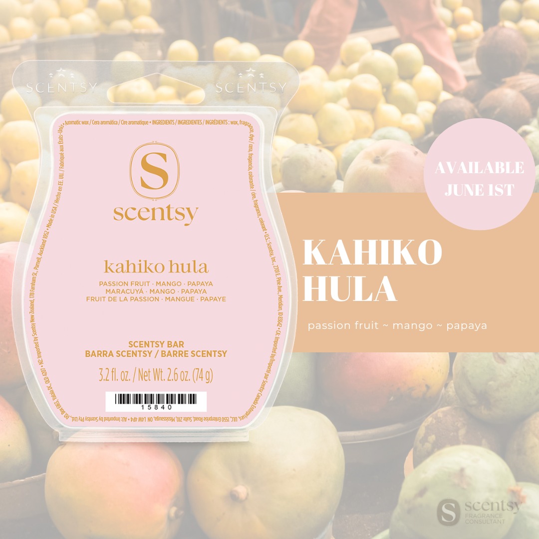 Lush passion fruit, sweet mango, juicy papaya ~ Kahiko Hula is back and it smells exactly like summer should 🌺
Tap the link in bio 🤍

#janicaspamperedlife #summerscents #tropicalvibes #scentsy
