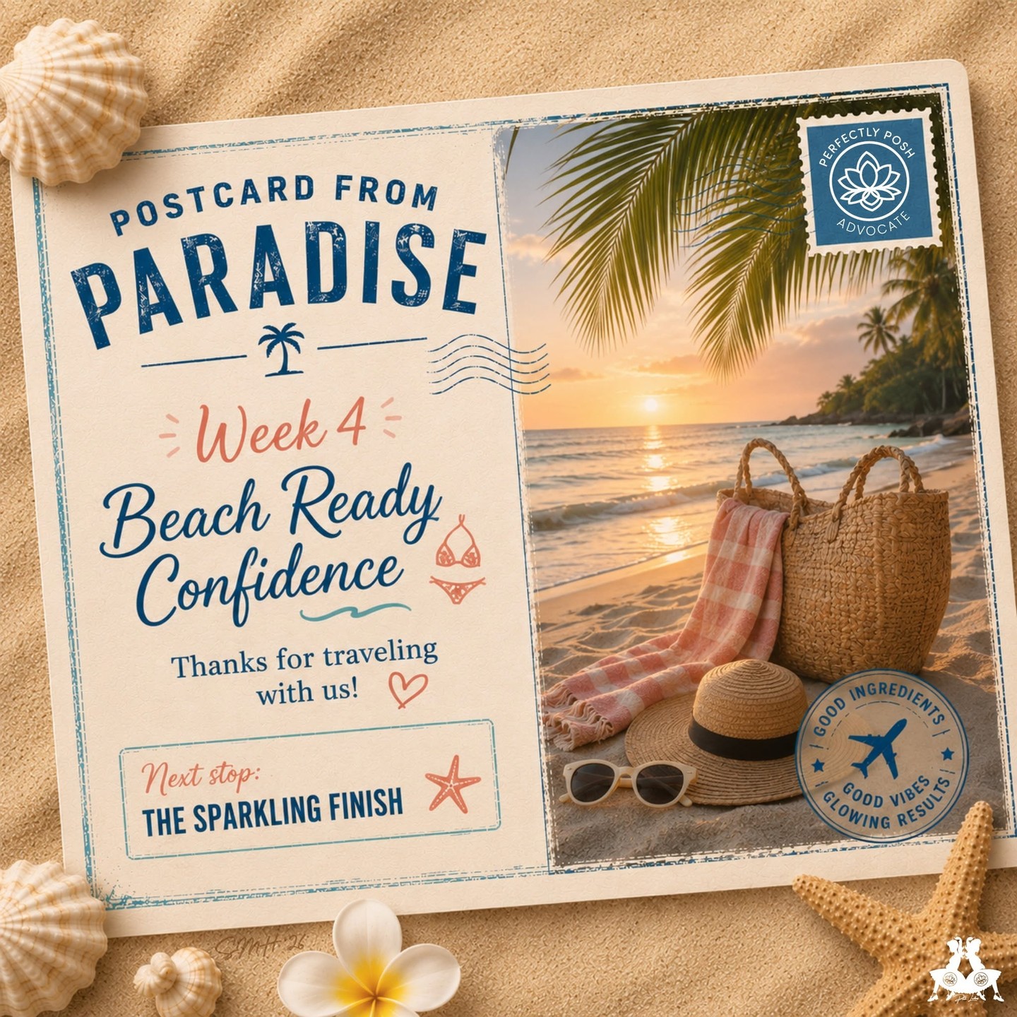 Week 4 is here and this one has a whole different energy. 💛

Destination: Beach Ready Confidence.

This week is about feeling confident, radiating good vibes, and loving the skin you're in ~ not because you have to be perfect, but because you took a little time for yourself.

Step into your glow and own your sunshine. 🌊

Where does confidence take you this summer?

#janicaspamperedlife #perfectlyposh #dreamofsummer #beachreadyconfidence #selfcare