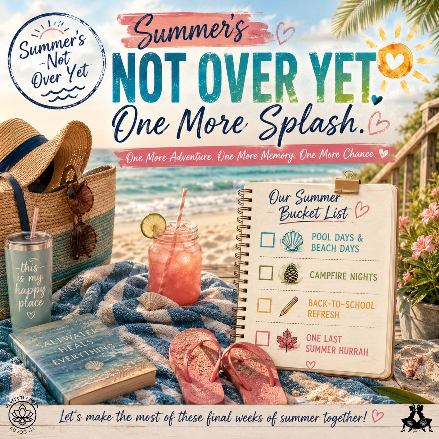 Summer's not over yet. 🤍 One more splash, one more sunny afternoon. Following along all week, come with me.