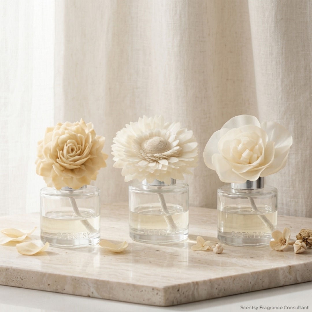 Beautiful to look at, beautiful to smell 🌸 Fragrance Flowers are effortless home fragrance done right

No plug, no outlet, just place it anywhere and let it work its magic. Desk, bathroom counter, entryway, wherever you want a little fragrance

Where would you put one in your home?

#homefragrance #fragranceflower #homedecor #janicaspamperedlife #scentsy