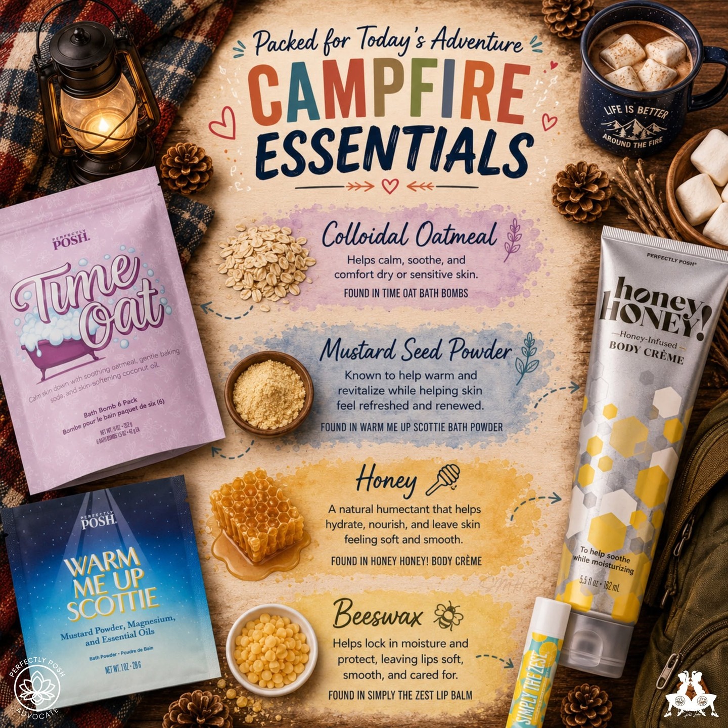 What's packed for tonight's fire 🔥 Oatmeal to soothe, honey to hydrate, and beeswax to protect. Simple ingredients doing a lot of work.

#janicaspamperedlife #ingredientspotlight #cleanbeauty #poshlife