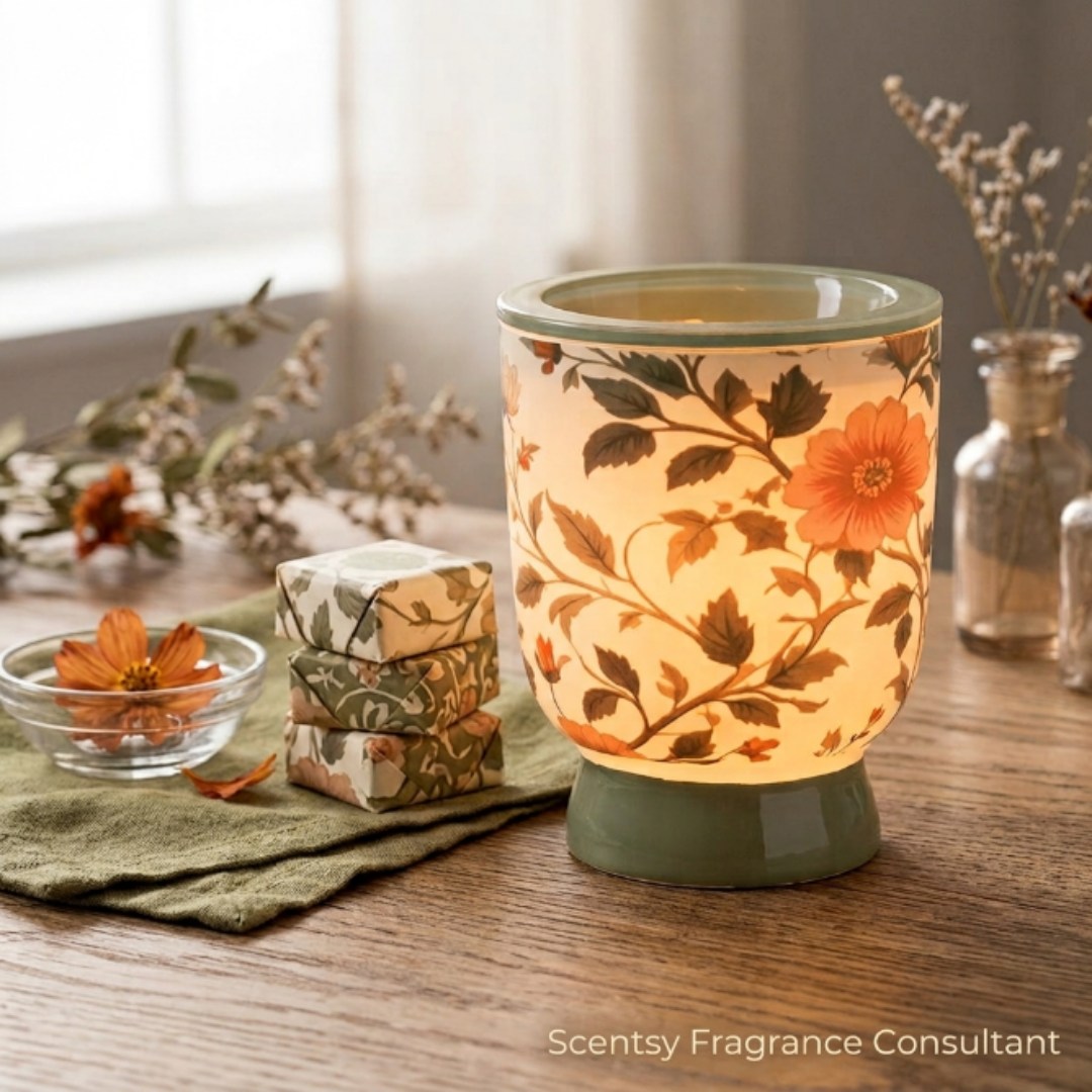 Timeless beauty never goes out of style 🌸 Meet the Petal & Vine Warmer

Heirloom inspired design with a delicate floral overlay, casting the prettiest light and pattern combo when it's on

Cottage, vintage, farmhouse, modern, or a mix of everything? What's your style?

#homedecor #timelessstyle #janicaspamperedlife #scentsy