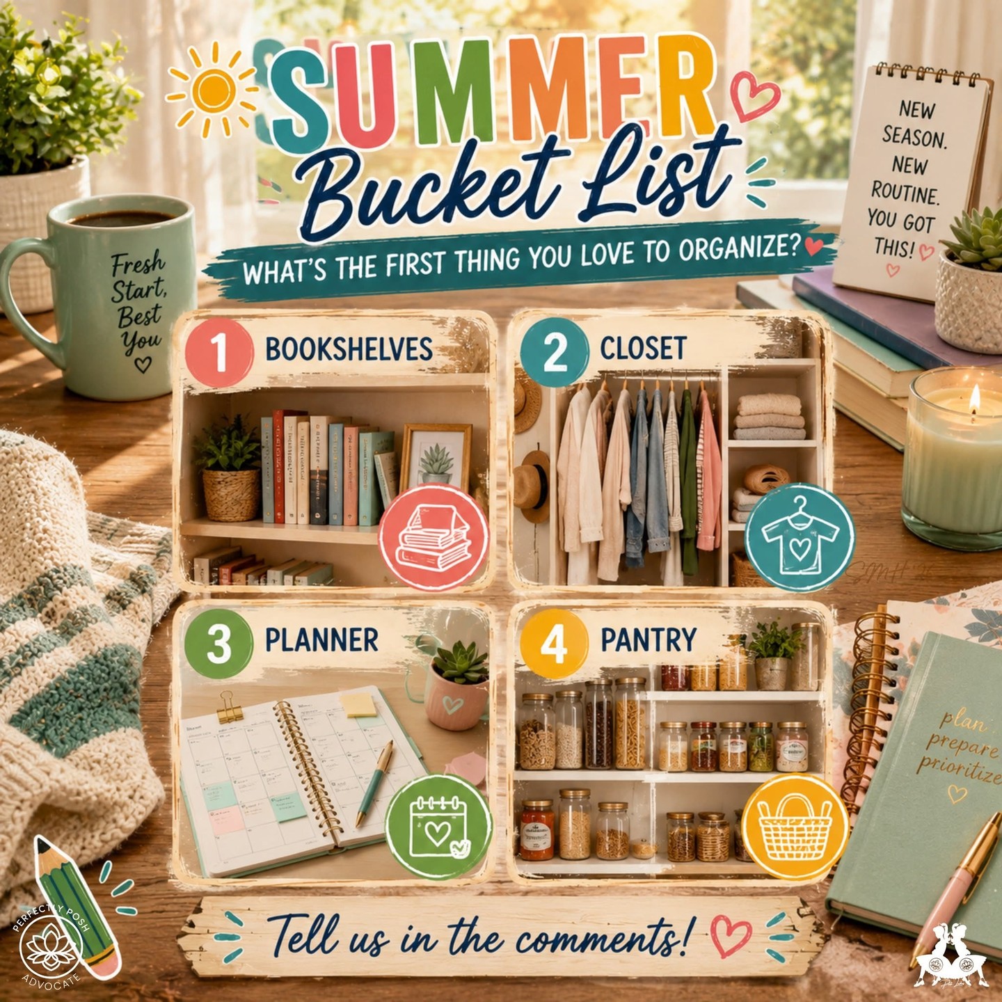 Bookshelves, closet, planner, or pantry, which one do you love organizing first? 👇

#janicaspamperedlife #freshstart #organizing