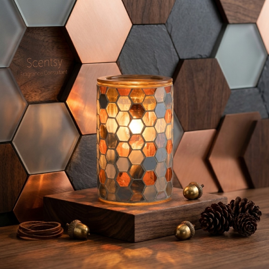 Handcrafted beauty that shines in every home 🍯 Meet the Golden Oak Warmer

Each piece of glass individually stained and hand placed into a honeycomb pattern, no two warmers are exactly alike

Do you love owning pieces that are truly one of a kind?

#homedecor #handcrafted #janicaspamperedlife #scentsy