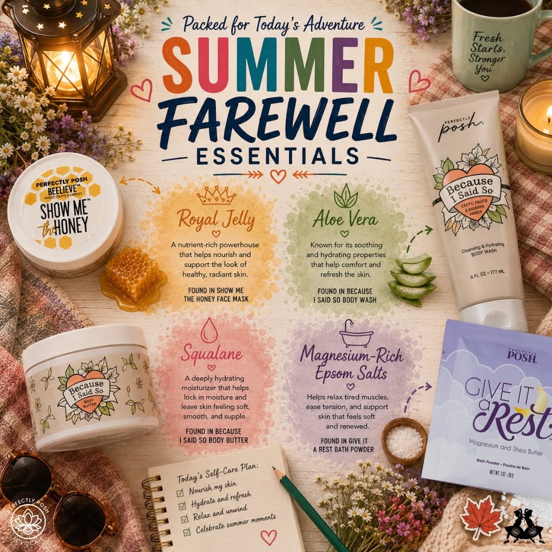What's powering this week's farewell to summer 🤍 

Royal jelly
aloe vera
squalane
magnesium rich epsom salts.

#janicaspamperedlife #ingredientspotlight #summerfarewell
