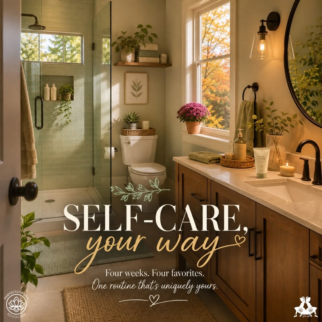 New month, new theme 🤍 September is Self-Care, Your Way. Four weeks, four categories, and you get to pick what actually fits your life. 

This week we're starting simple: bath and shower time. 

#selfcareyourway #perfectlyposh #poshgirlproblems