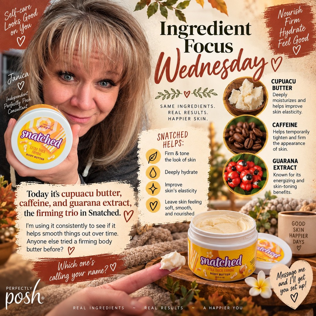 Ingredient spotlight: cupuaçu butter, caffeine & guarana extract 🤍 

The firming trio behind Snatched, deeply nourishing and made to help smooth and tone with consistent use.

#selfcareyourway #theperfectlyposh #janicaspamperedlife